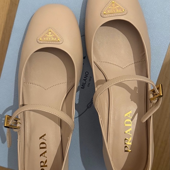 Prada Shoes - Prada Women's Beige Mary Jane Shoes